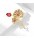 XSB227 - Golden Floral Saree Brooch